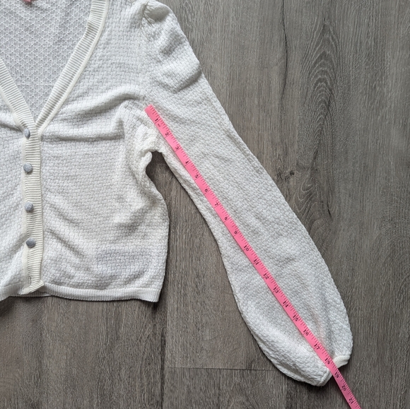 Cute Girly White Cardigan Manoush - Picture 8 of 8